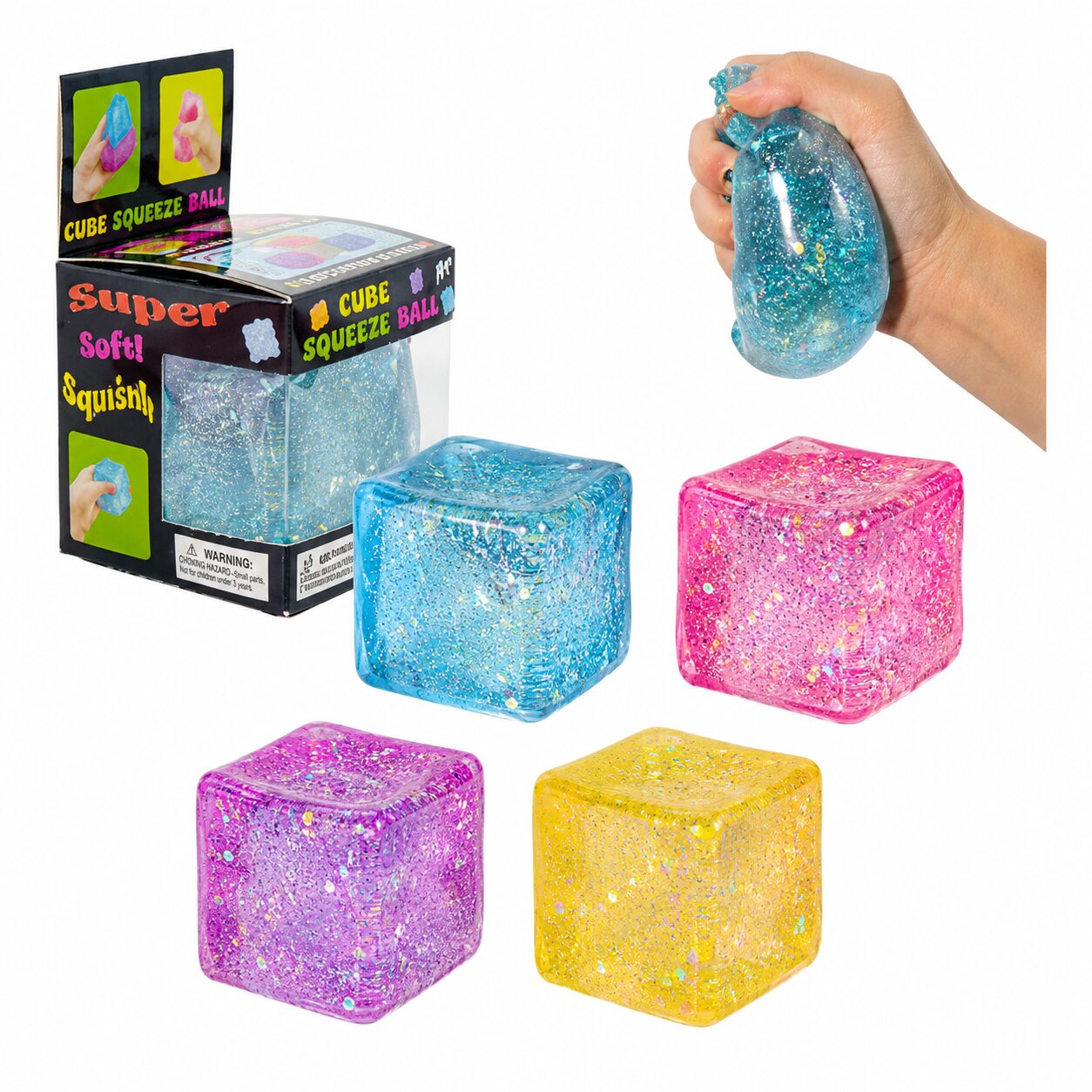 Würfel squishy fidget toy cube bunt