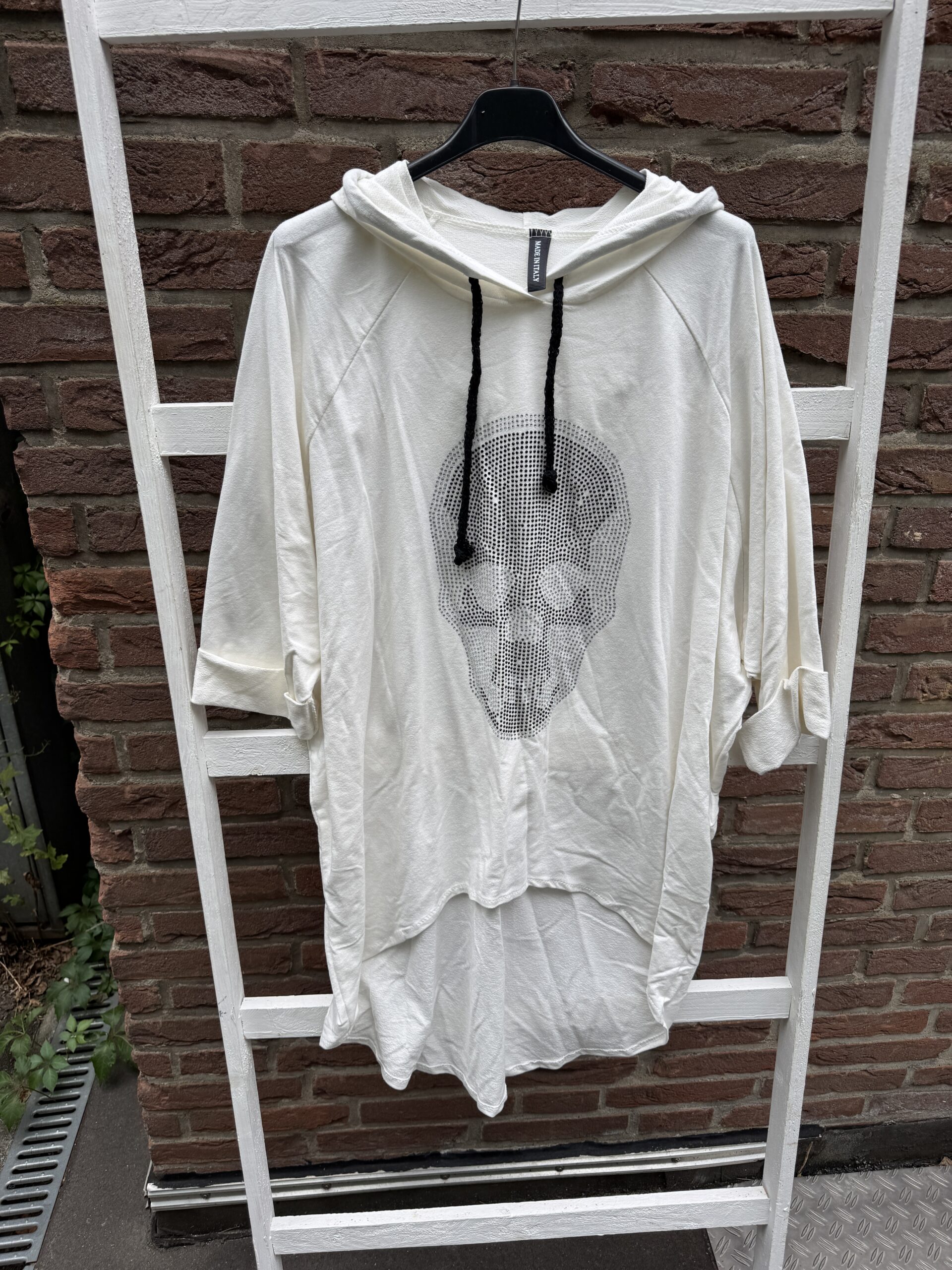 Damen Pullover Skull weiß gr. 38-48