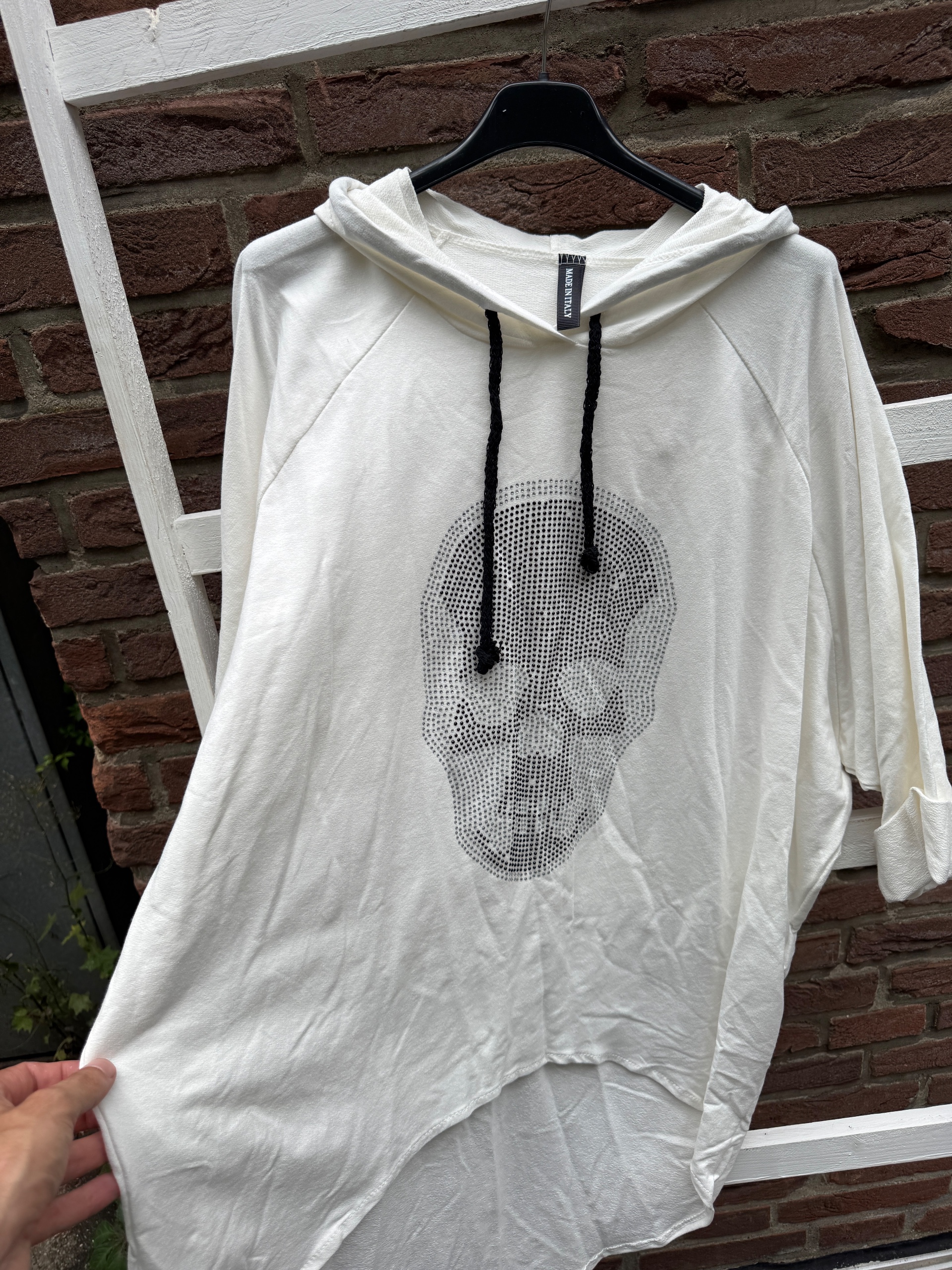 Damen Pullover Skull weiß gr. 38-48