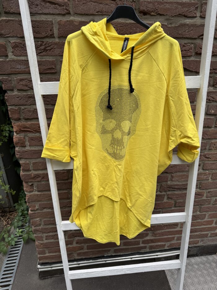 Damen Pullover, Skull gelb gr.38-48