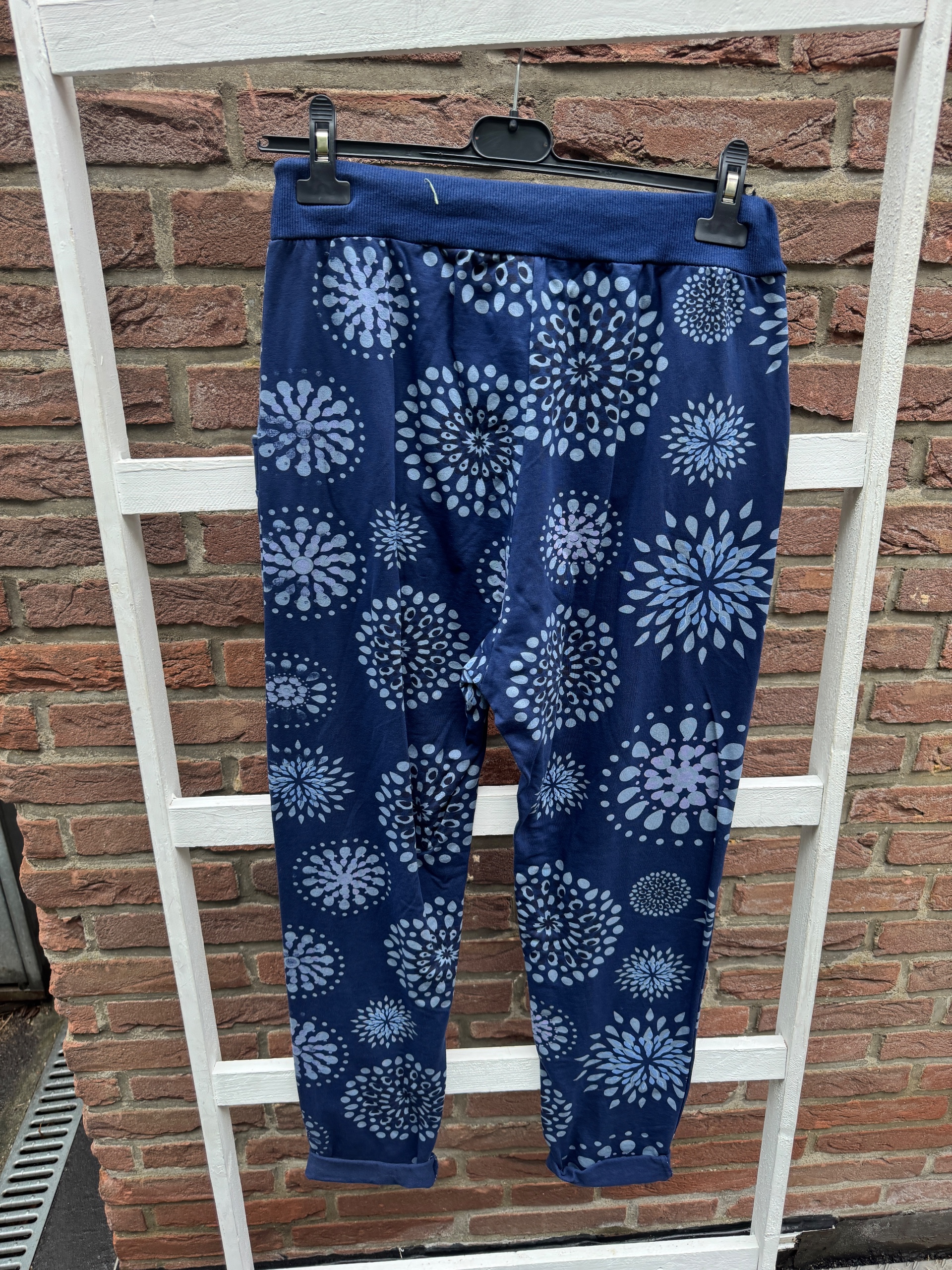 Damen Jogginghose sweatpants Muster dunkelblau