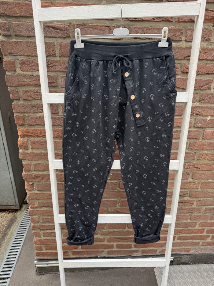 Damen Jogginghose sweatpants Anker schwarz