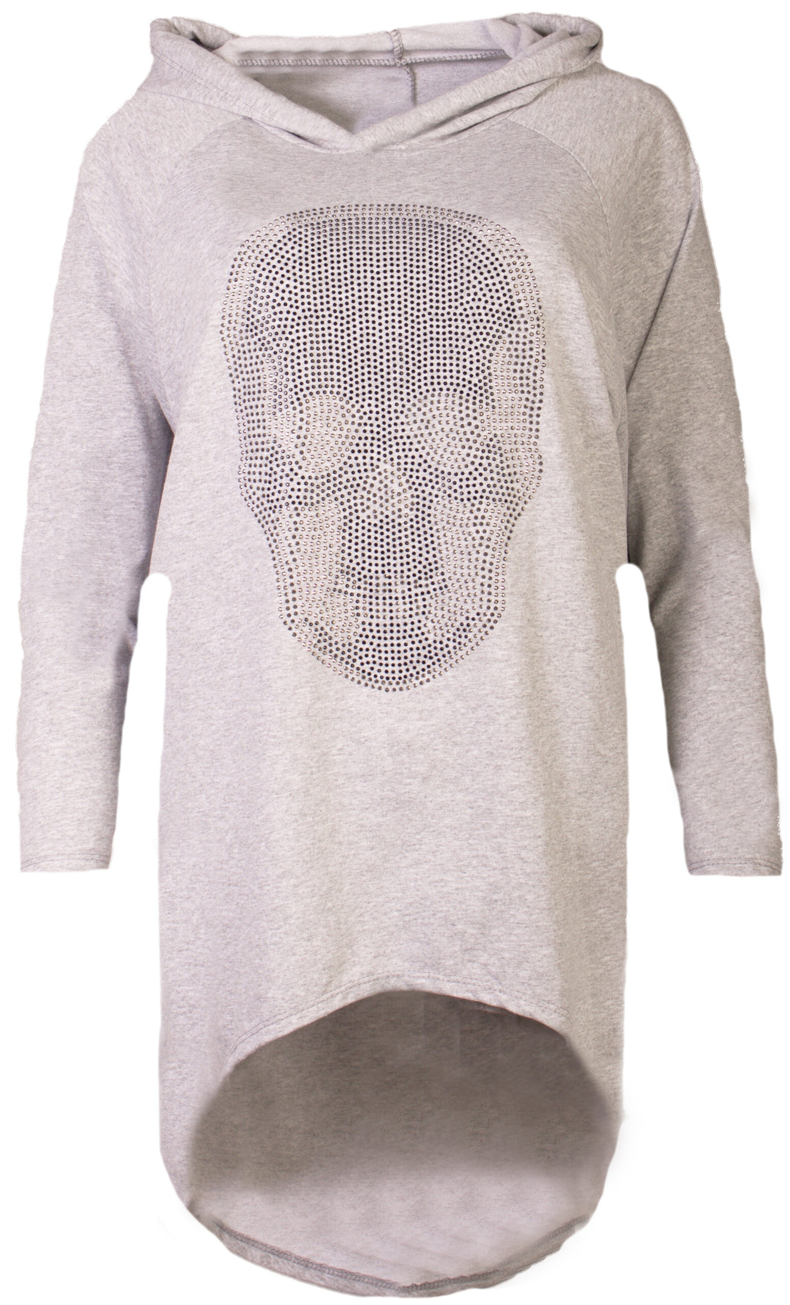 Damen Pullover, Skull grau gr.38-48