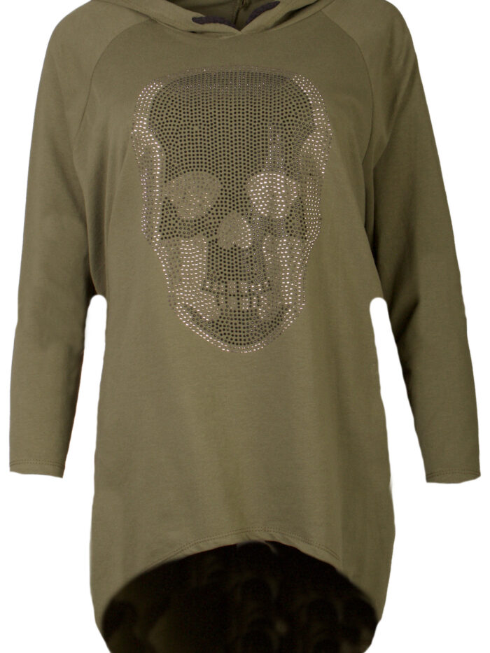 Damen Pullover, Skull khaki gr.38-48